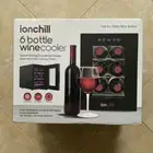6-Bottle Ion Chill Wine/Beer Cooler, Mini Fridge with Wine Rack & Temp NEW