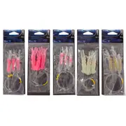 3x Wilson Rigged to Jig Rig 3 Hook Squid Style Jig Fully UV Active