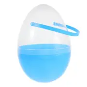 Large Fillable Plastic Easter Egg With Handle Openable Egg-Shaped Box For