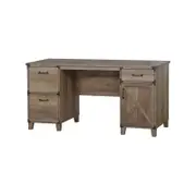Cairo Executive Straight Corner Computer Study Home Office Desk - Rustic Oak