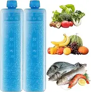 Ice Packs for Coolers, Reusable Cold Ice Packs, Long-Lasting Cold Block, Portable Ice Pack for Lunch Boxes & Coolers, Keep Food Fresh and Cold