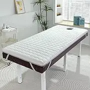 White 6cm,80 * 190cm（S）,Latex Lash Bed Foam Topper, Massage Table Memory Foam Topper with Elastic Bands&Breathe Hole Table Mattress Pad for Beauty Salon