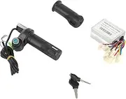 48V 500W LED Electric Bike Motor Scooter Brushed Speed Controller Kit with Lock Throttle Grip Quality Material for Firmness and Durability Precision Manufacturing for Stable