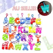 Large Size Capital Letter Pop It Keychain Fidget Toy School Stress Relief 1PCS