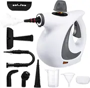 Airelax Steam Cleaner Handheld Multi-Purpose Handheld Steamer Portable Hand Held Steam Cleaner with Safety Lock for Stain Removal, Home&Car Clean with 10 Accessories Includes Nozzles, Brushes, Funnel