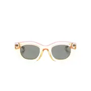 [Grand Azur] Grand Azur Lili Square-frame Sunglasses ONE SIZE NEUTRALS/PINK