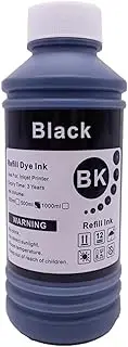 500ML Universal BK/C/M/Y Refill, Dye Based Ink Inkjet Printer Parts - Compatible with Epson, Compatible with Canon, Compatible with HP(BK (Black) 500ML)