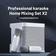 10w Portable Professional Karaoke Dual Microphone Bluetooth Speaker Smart Mic