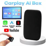 Wireless Carplay AI box Android Auto Adapter Converter w/Netflix YouTube WIFI