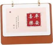 BCOATH Desk Calendar with Base Monthly Flip Calendar for Home Office Stylish Decoration Thick for Daily Scheduling