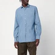 [XACUS] Light denim Tailor Fit shirt 40 CM Blue