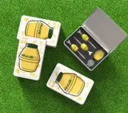 Binggrae 2 types banana milk flavor strawberry flavor golf tee marker metal case
