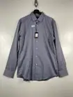 BNWT Hugo Boss Mens Slim Fit Striped Preppy Long Sleeve Shirt Blue Sz 42 16.5