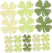 JUMPLAWN St Patricks Day Accessories 100pcs Irish Wooden Shamrock Confetti Decorations for Home Party