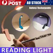 Mini LED Book Night Light 3 Brightness Clip-On Reading Lamp USB Rechargeable AU
