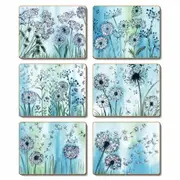 Country Kitchen Hedgerow Timekeeper Cinnamon Cork Backed Drink Coasters Set 6