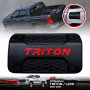 Cover Fuel Oil Tank Matte Black Red Logo For Mitsubishi Triton L200 2024-2025