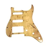 1pcs Solid wood carved Spalted Maple wood GUITAR SSH Pickguard #4598