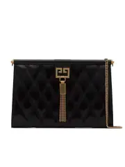 Givenchy Medium Gem Black Quilted Leather Shoulder Bag
