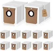 12 Pack Replacement Dust Bags for Eufy L60 SES L50 SES,2.5L Large Vacuum Cleaner Self-Emptying Station Eufy L60 Replacement Bags for Haer H9 Plus,Conga Home 1000,8090 Ultra,9090AI Vacuum Cleaner