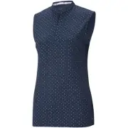 Women's PUMA Cloudspun Sleeveless Polka Polo Shirt