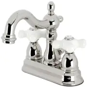 Kingston Brass KB160.PX Heritage 1.2 GPM Centerset Bathroom - Nickel