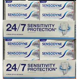 Costco好市多 SENSODYNE 舒酸定長效抗敏牙膏 極致亮白配方 184公克 X 4入 toothpaste