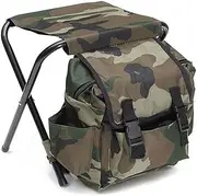 HHWRT Portable Backpack Chair, 2-in-1 Folding Fishing Chairs and Backpacks, Mountaineering Backpacks Chair, Lightweight Folding Chairs, Compact and Durable for Camping, Hiking, and Outdoor Events