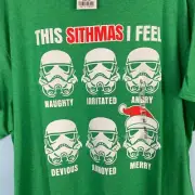Star Wars Storm Troopers Christmas Gift Sith Sithmas Men Santa L Large NWT