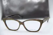NEW ALEXANDER MCQUEEN MCQ AMQ 4268 OFN BLACK GOLD EYEGLASSES W/CASE 53-14