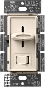 Lutron Lumea LGCL-153P-LA 3-Way Single Pole Wall Dimmer Light Switch Lt. ALMOND