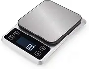 Disenkelubo Digital Kitchen Scale, Multifunction Food Scale, Stainless Steel Baking & Cooking Scale with Back-light LCD Display, 22lb/10kg