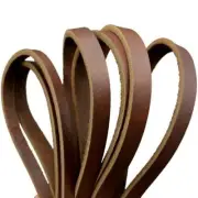 Genuine Real Leather Flat Cord Strap Rope String First Layer Cowhide Ribbon