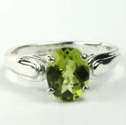 Peridot, 925 Sterling Silver Ladies Ring, SR058-Handmade