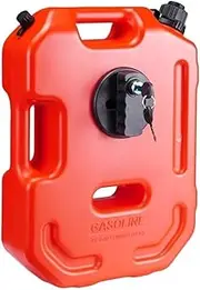 Jerry Cans 5/10L Red Fuel Tank Petrol Cans Gas Barrels Can Spare Water Container with Spout Adjustable Flow Rate for Motorcycle Fuel Can(10L)