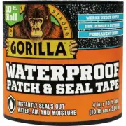 (1)-Gorilla 4 In. x 10 Ft. Waterproof Patch & Seal Repair Tape, Black