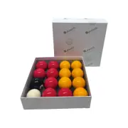 Aramith Standard Casino 2" Pool Balls Red/Yellow - Includes 1 7/8" White Ball