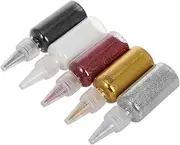 IWOWHERO Nail Art Glitters 5pcs Glittery Nail Sequins Body Powder for Shimmering Nails DIY Craft Supplies