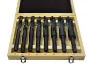 8 Piece HSS Imperial Drill Bits Set 9/16 up to 1" 1/2 Reduced Shank