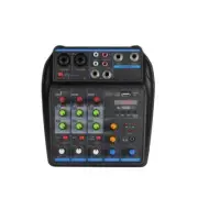 4 Channel Mixer Dj Mixing Console with Bluetooth 48v Phantom Power Monitor Karao