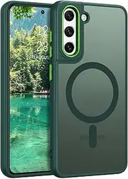 [BENTOBEN] Samsung S21 FE Case, Magnetic Skin-Friendly Touch Slim Matte Phone Cases Compatible with Magsafe, Frosted Drop Safe Shockproof Full-Body Protective Cover for Samsung Galaxy S21 FE 5G, Green