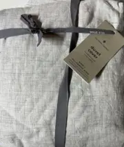 West Elm European Flax Linen Duvet Cover Frost Gray · King/Cal. King