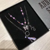 在飛比找蝦皮購物優惠-正品 Anna sui 安娜蘇 迷幻 紫色 蝴蝶 高跟鞋 雙