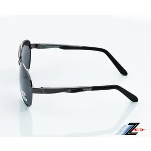 【Z-POLS】高質感復古風格頂級鋁鎂合金金屬銀灰 輕量材質寶麗萊Polarized偏光太陽眼鏡(抗UV400紫外線)