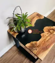 Epoxy Table, Epoxy Dining Table, Live Edge Table, Resin Table, River Table Decor