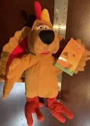 SCOOBY DOO TURKEY BEAN BAG 10” PLUSH HOLIDAY WARNER BROS. FUN NWT