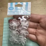Offray Satin Flower With Pearl Stick On