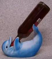 Wine Bottle Holder and/or Decorative Sculpture Dolphin NEW
