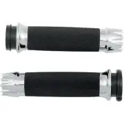 RC Components Custom Chrome Excalibur Grips for Harley Touring Models 08-13