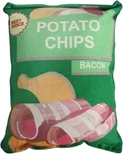 B Baosity Squeaky Crinkle Paper Dog Toys, Interactive, Soft Stuffed Dog Toy, Potato Chips Plush Dog Toys for Puppy, Green